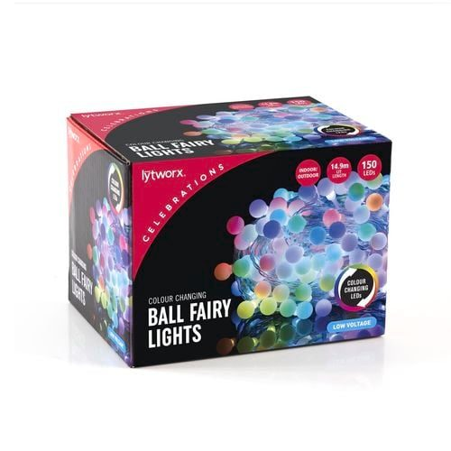 150 LED Colour Changing Ball Fairy Lights