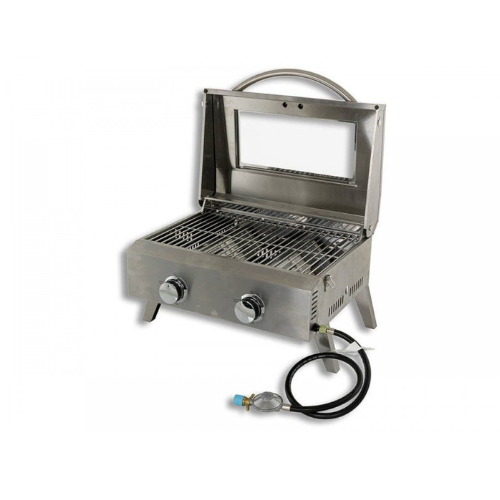 2 Burner Gas Stainless Steel Roast Hood Barbecue - Window Hood