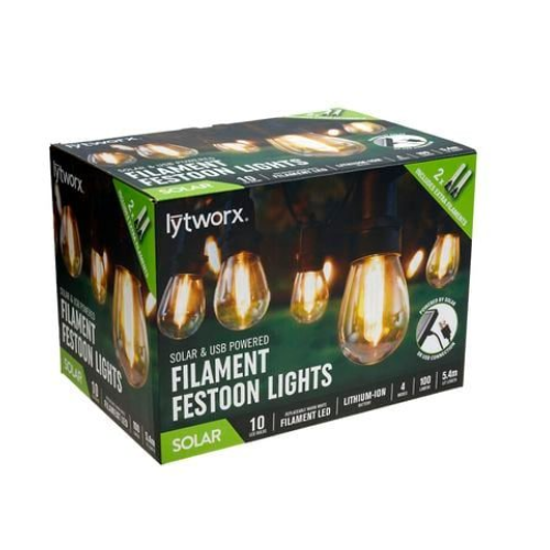 Filament Festoon Solar and USB LED Lights