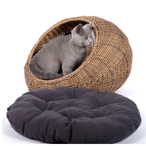 Purr Wicker Cat Cave