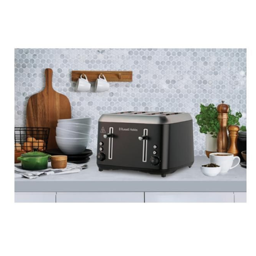 Russell Hobbs Addison 4 Slice Toaster Matte Black Stainless Steel