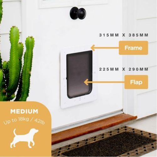 White pet door Medium