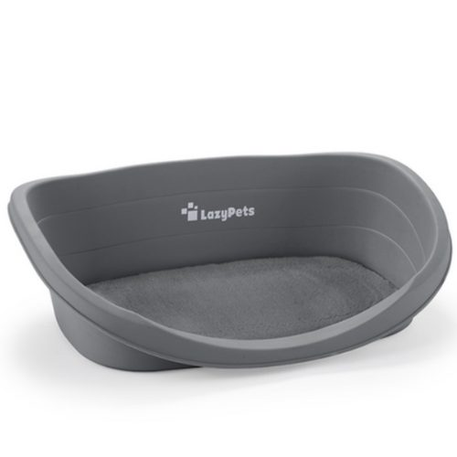 Plastic Pet Bed with Cushion - Large