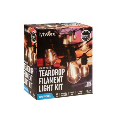 Warm White Teardrop Party Lights - 30 Pack
